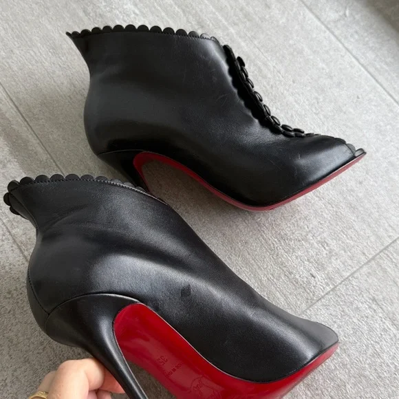 Black Christian Louboutin boots - Deguise 100 Nappa Shiny size 35 - Picture 8 of 15